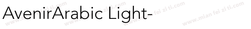 AvenirArabic Light字体转换